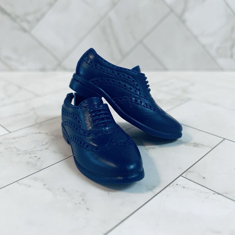 Vintage Barbie Ken Doll Blue Pair Of Casual Dress Shoes